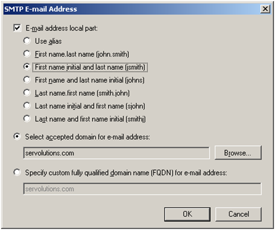 Exchange 2007 new address policy step 3