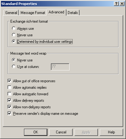 Check or uncheck "Allow non-delivery reports". Check or uncheck "Allow non-delivery reports".