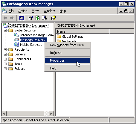 Exchange 2003: The most common cause is sender, recipient or intelligent filtering turned on in Exchange. Check these configuration pages in the Exchange System Manager Exchange 2003: The most common cause is sender, recipient or intelligent filtering turned on in Exchange. Check these configuration pages in the Exchange System Manager