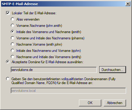 Exchange 2007 Neue Empfängerrichtlinie 3 - klicken für größere Ansicht Exchange 2007 Neue Empfängerrichtlinie 3 - klicken für größere Ansicht